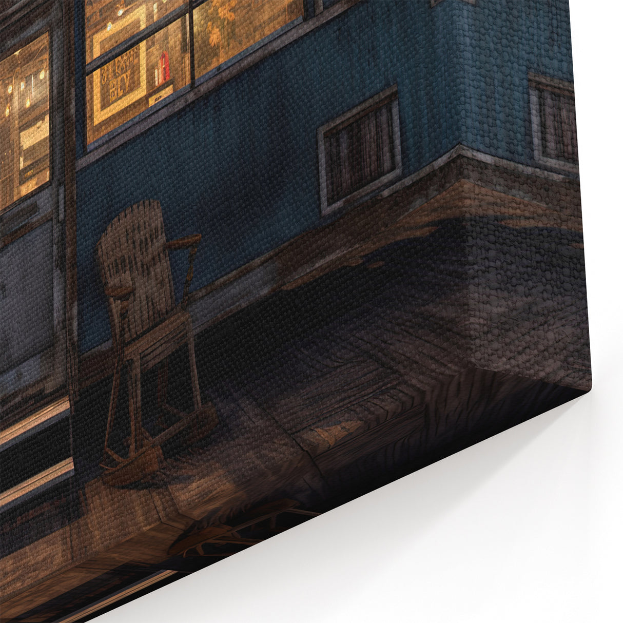 Rustic Vintage Camper at Night - Cozy and Warmth-Inspired Wall Art Print
