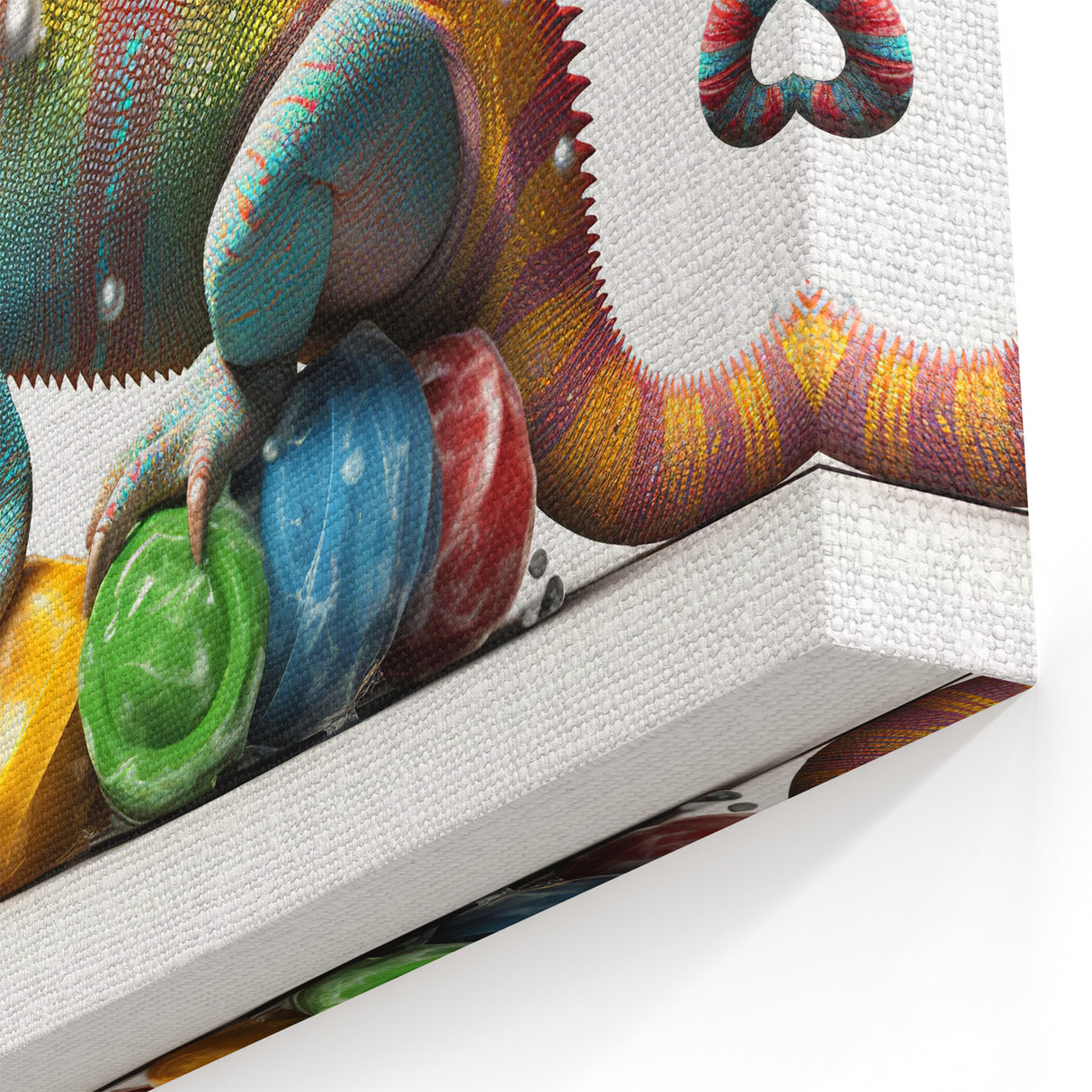 Colorful Chameleon Wall Art - Lizard-Themed Wildlife Canvas Print