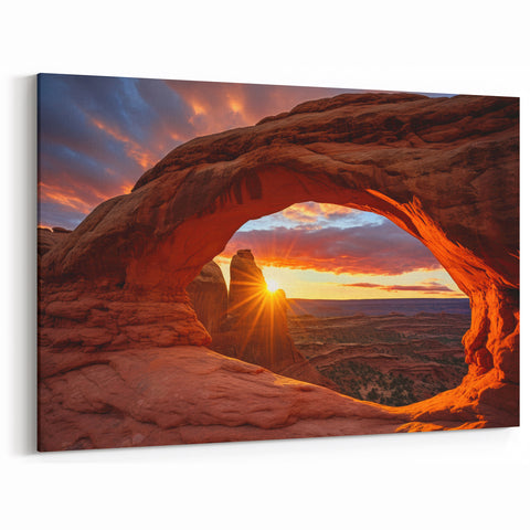Sunset Rock Arch Art - Stunning Landscape Photography Print