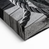 Nautical Ropes and Anchor Wall Art | Black and White Maritime Decor