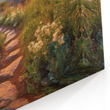 Sunlit Mountain Pathway Art - Vibrant Nature Trail Canvas Print