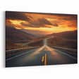 Sunset Desert Highway - Winding Road Through Golden Sands Photography