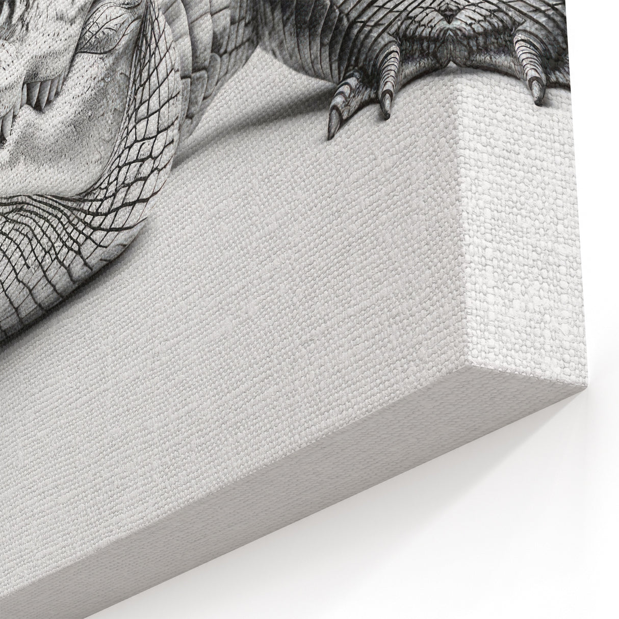 Detailed Crocodile Sculpture - Gator Canvas Art for Modern Spaces