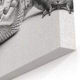 Detailed Crocodile Sculpture - Gator Canvas Art for Modern Spaces