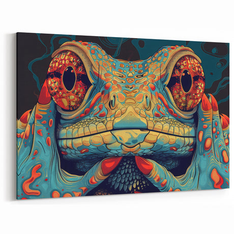 Colorful Lizard Wall Art - Reptile and Wildlife Canvas Print Decor