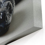 Elegant Black Snake Wall Art - Serpent Canvas Print for Wildlife Decor