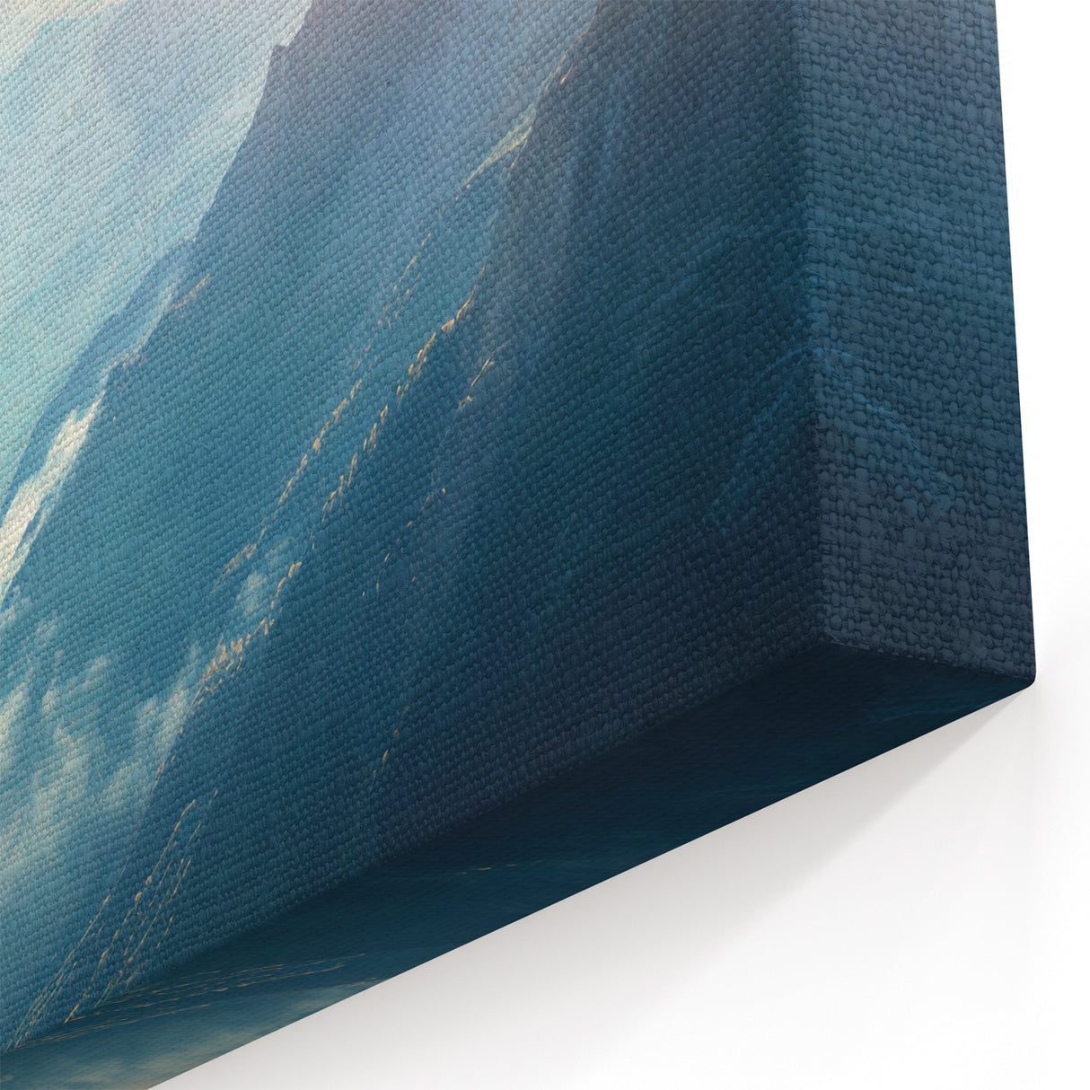 Aerial Mountain View Helicopter Wall Art - Stunning Aviation Print