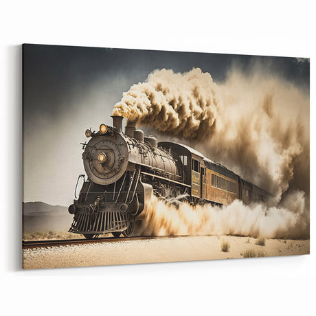 Vintage Steam Train Wall Art - Historic Service Vehicle Print