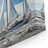 Stormy Seas Sailboat Wall Art | Nautical Canvas for Dramatic Decor