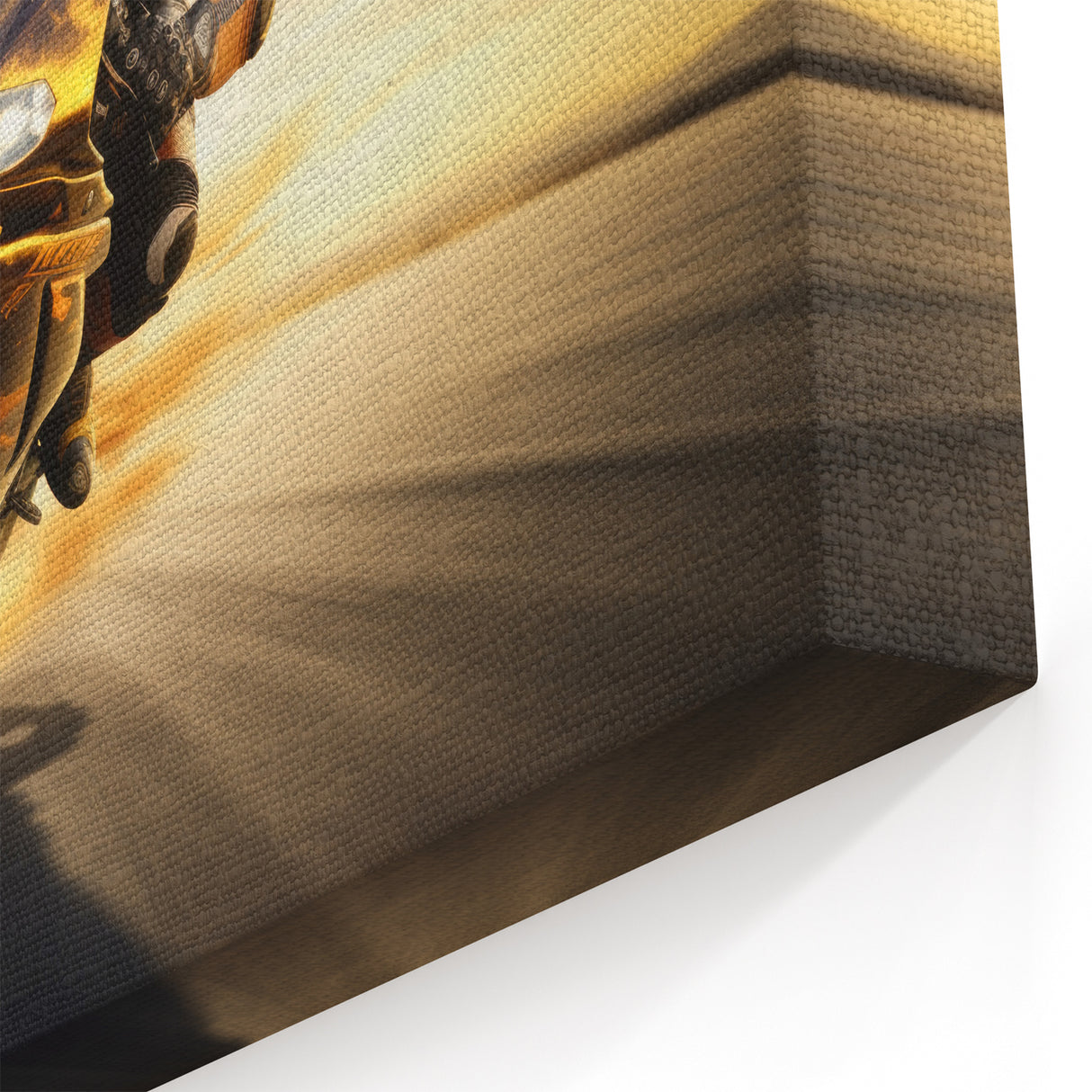 High-Speed Motorcycle Prints - Racing Bike at Sunset Wall Art