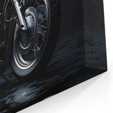 Modern Motorcycle Prints - Sleek Black Bike Chrome Wall Art