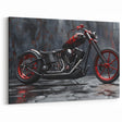 Custom Motorcycle Artwork - Red and Black Chopper Wall Art Print