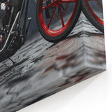 Custom Motorcycle Artwork - Red and Black Chopper Wall Art Print