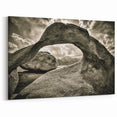 Natural Rock Arch in Sepia – Dramatic Nature Rock Landscape Wall Art