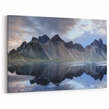 Mountain Reflection in Calm Waters – Serene Nature Rock Wall Art