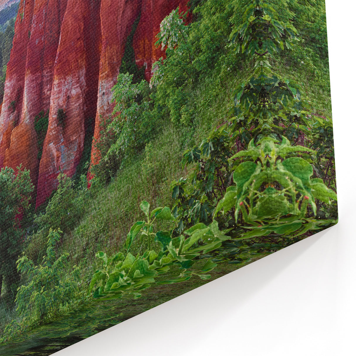 Red Rock Cliffs at Sunset – Vibrant Nature Rock Landscape Wall Art