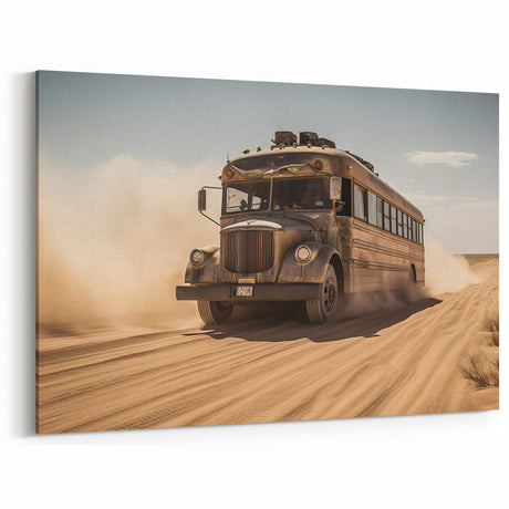 Vintage Truck Desert Drive - Classic Truck Canvas for Rustic Wall Decor