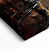 Vibrant Urban Road Wall Art - Nighttime Cityscape with Bright Lights