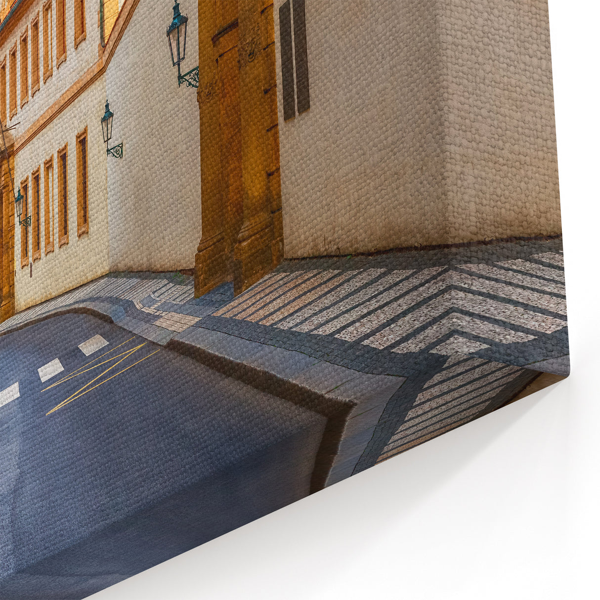 Charming Country Road Wall Art - Scenic Pathway in European Village
