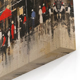 Vintage Urban Street Wall Art - Elegant Cityscape in Neutral Tones