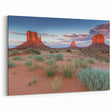 Scenic Valley Landscape Wall Art - Serene Desert Sunset Canvas Print