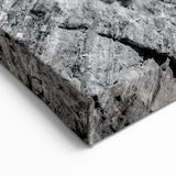 Black and White Canyon Wall Art - Dramatic Valley Landscape Print