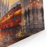 Elegant Milan Cityscape Wall Art - Sunset Tram with Cathedral View