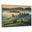 Morning Mist Valley Wall Art - Tranquil Tuscan Landscape Canvas Print