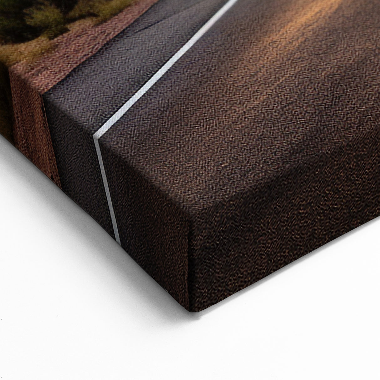 Golden Desert Highway Wall Art - Serene Sunset Road Through Mountains