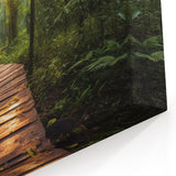 Tranquil Forest Path Wall Art - Serene Wooden Walkway Through Nature
