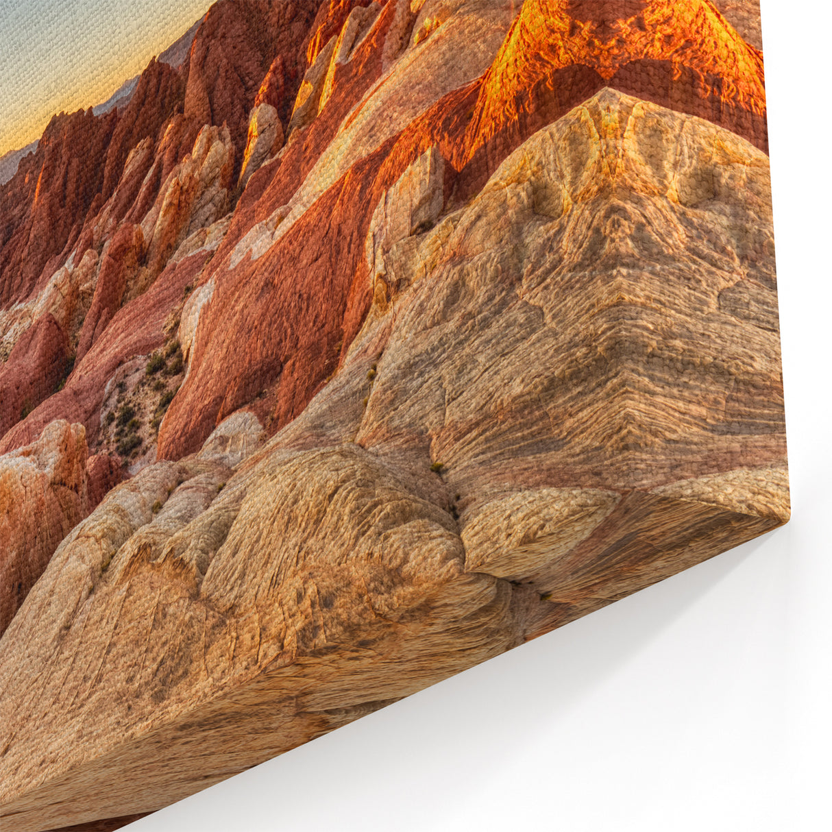 Desert Sunrise Wall Art - Vibrant Rocky Valley Canvas Print