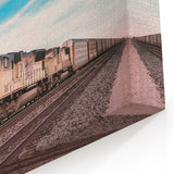 Desert Freight Train Wall Art - Scenic Railroad Canvas for Home Decor