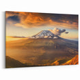 Golden Sunrise Volcano Art – Majestic Landscape Canvas Print