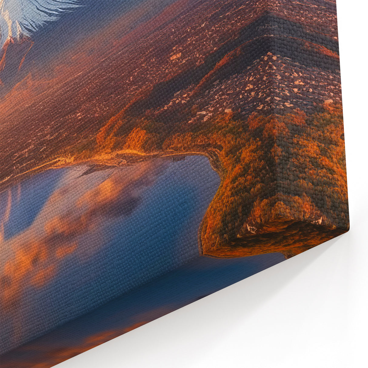 Sunset Over Volcano Art – Vibrant Landscape Canvas Wall Decor