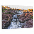 Rustic Waterfall Canvas - Serene Landscape Waterfall Painting for Home