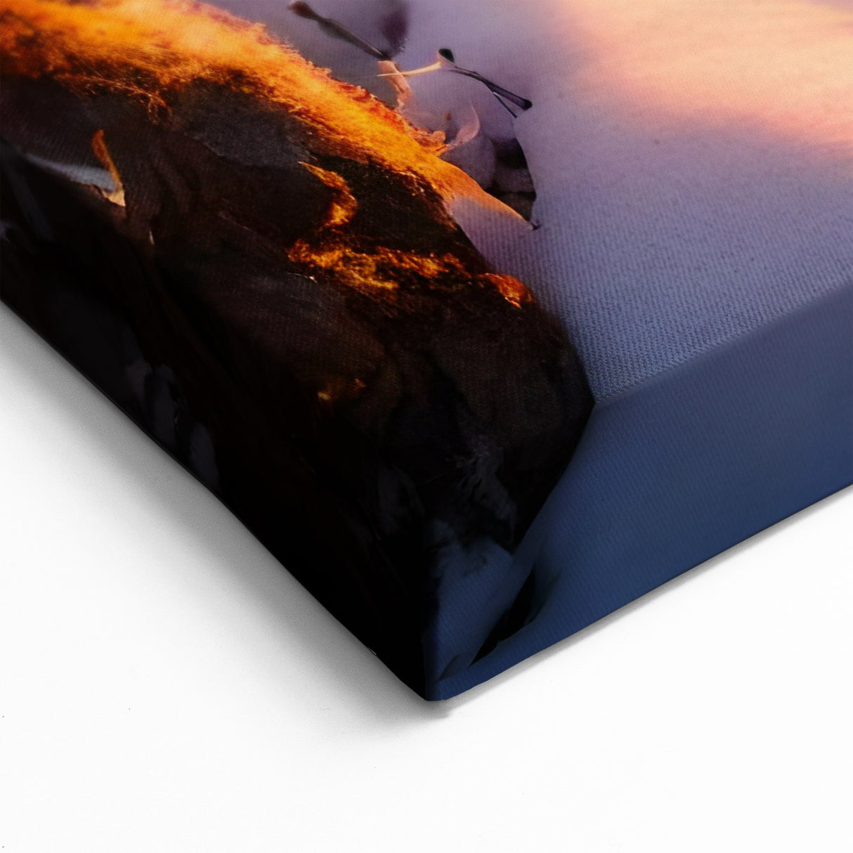 Winter Waterfall Canvas - Majestic Snow-Covered Landscape Painting
