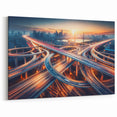 Dynamic City Overpass Art – Vibrant Urban Roadway Canvas for Modern Spaces