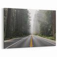 Misty Forest Road Art – Serene Woodland Pathway Canvas for Calm Decor