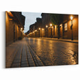Quiet Evening Street Art – Serene City Pathway Canvas for Cozy Decor