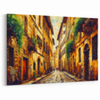 Tuscan Street Charm Art – Rustic Alleyway Canvas for Cozy Home Decor