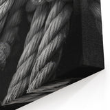 Nautical Rope Close-Up Wall Art - Rustic Canvas for Marine Decor