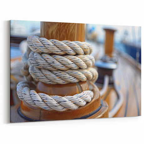 Colorful Nautical Rope Wall Art - Vibrant Canvas for Coastal Decor