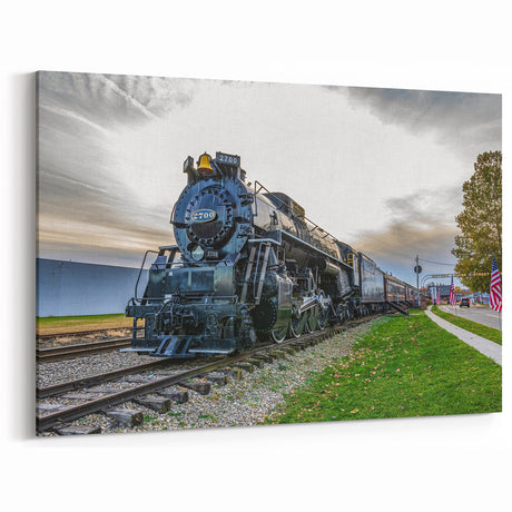Historic Steam Train Wall Art - Vintage Locomotive Canvas Print