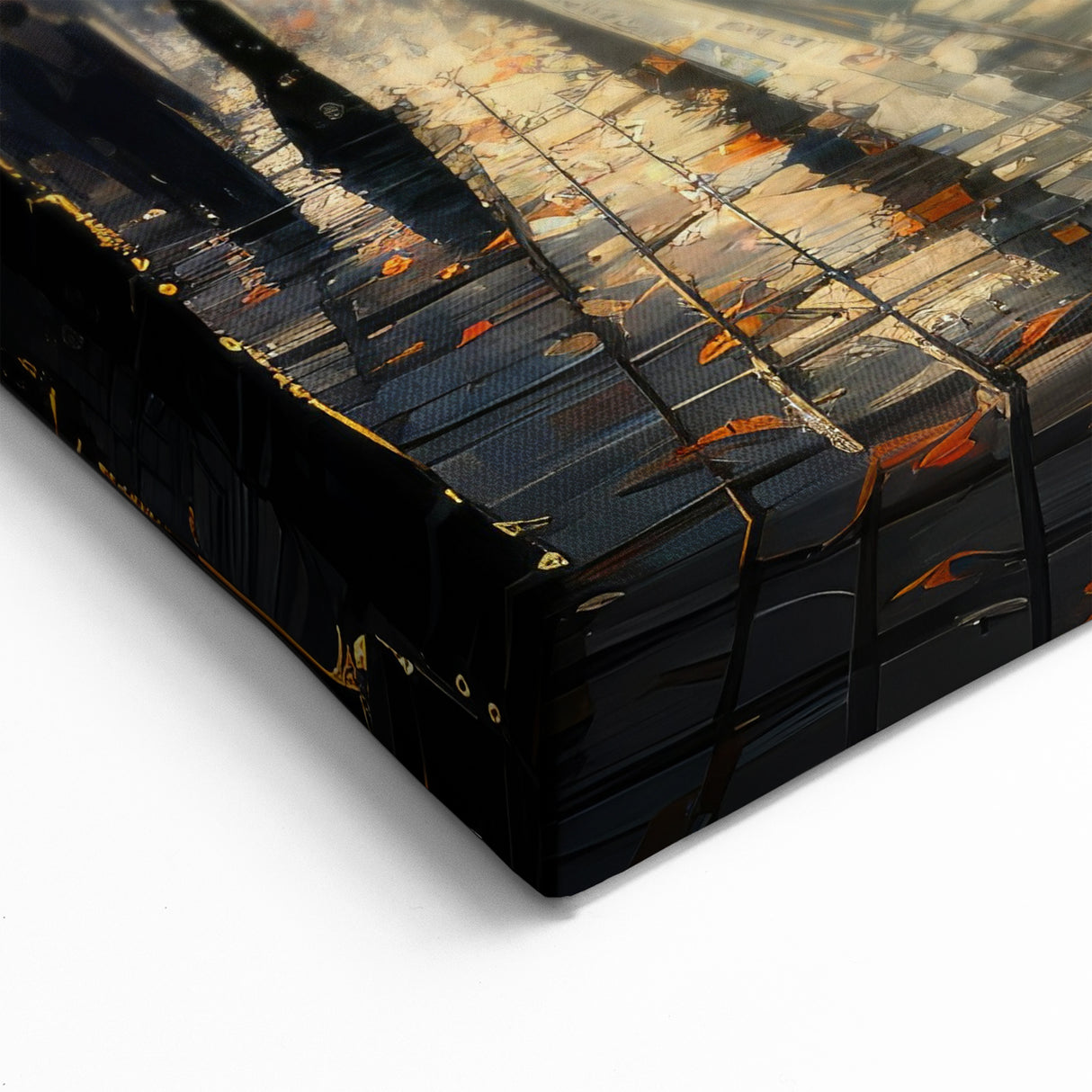 Autumn City Street Landscape Wall Art - Pathway and Urban Road Decor Print