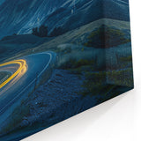 Moonlit Highway Landscape Wall Art - Serene Night Road Journey Print