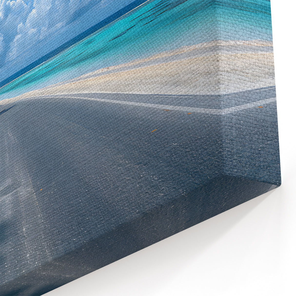 Tropical Beach Road Landscape Wall Art - Coastal Paradise Journey Print