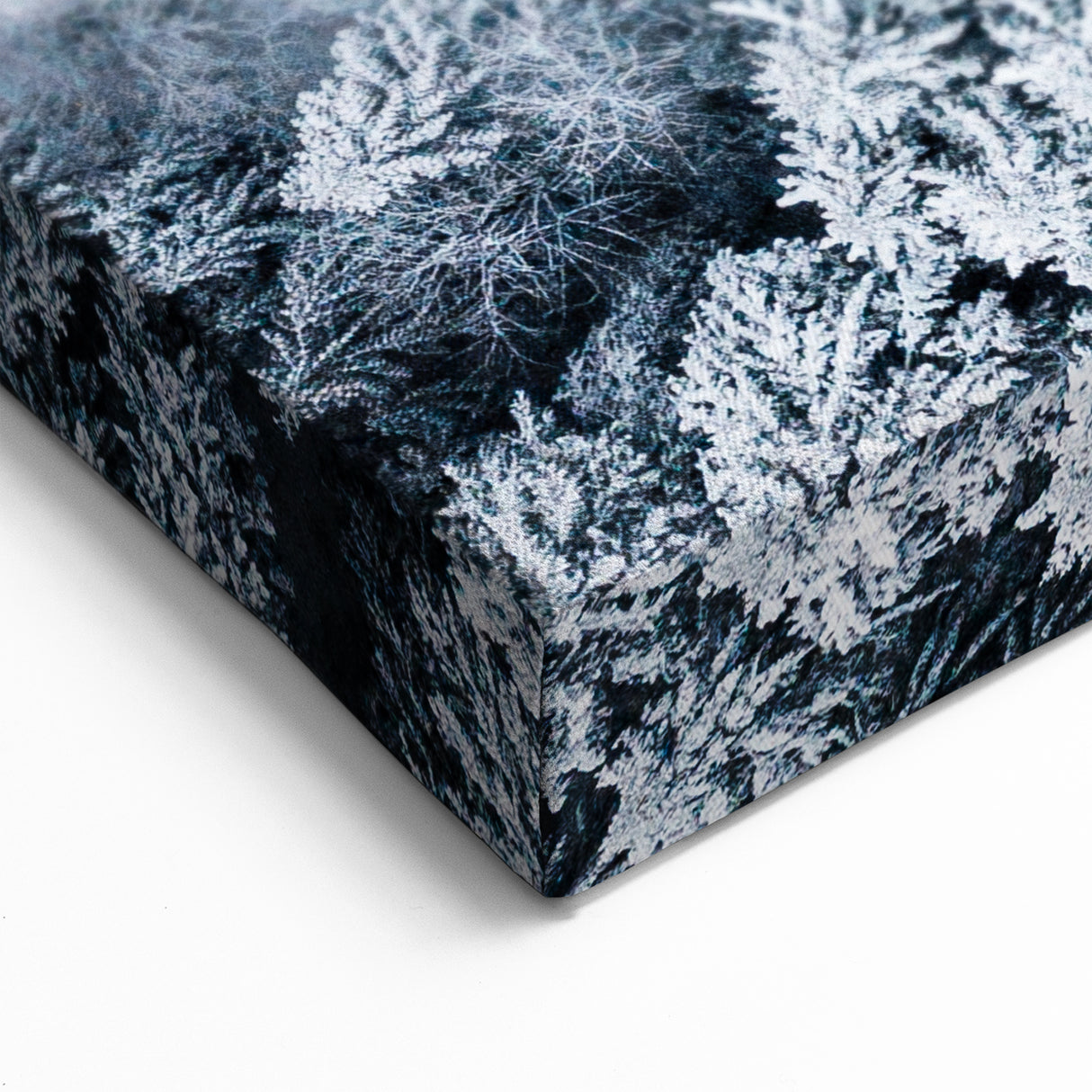 Snowy Pine Forest Road Wall Art - Aerial Winter Wonderland Print
