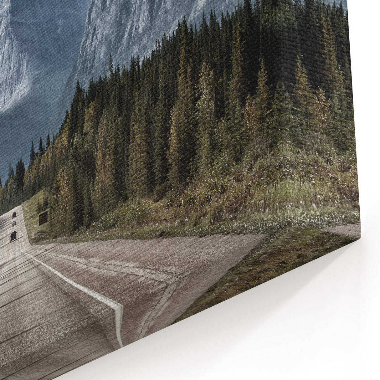 Majestic Mountain Highway Wall Art - Scenic Road Journey Landscape Print