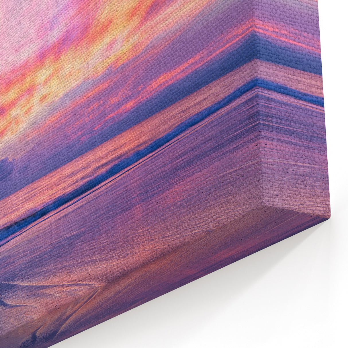 Sunset Sky Art - Vibrant Skyscape with Seagull Canvas Wall Decor