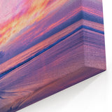 Sunset Sky Art - Vibrant Skyscape with Seagull Canvas Wall Decor